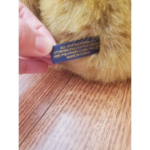 Boyds Bear Stuffed Animal Plush Bear Red Bow Teddy Bear Pellet Filled Sits EUC - Picture 10 of 13